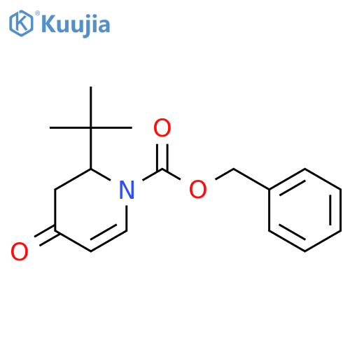 Benzyl 2-(tert-butyl)-4-oxo-3,4-dihydropyridine-1(2H)-carboxylate structure
