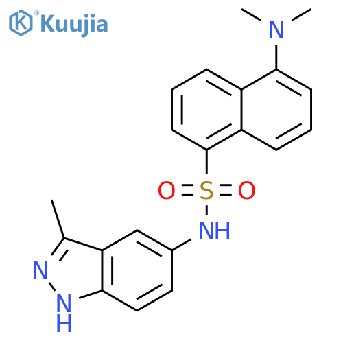 1-Naphthalenesulfonamide,5-(dimethylamino)-N-(3-methyl-1H-indazol-5-yl)- structure