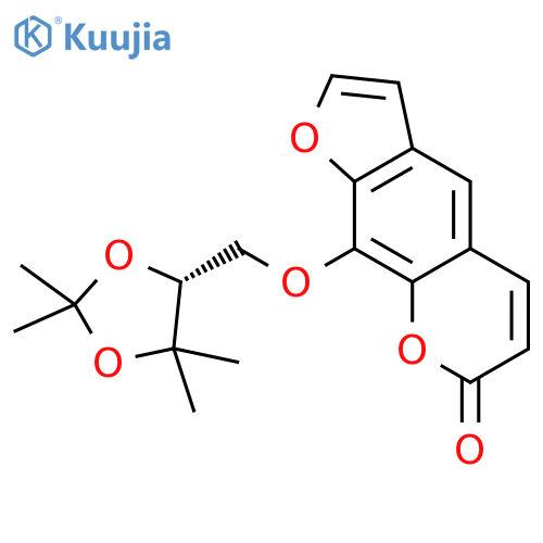 7H-Furo[3,2-g][1]benzopyran-7-one,9-[[(4R)-2,2,5,5-tetramethyl-1,3-dioxolan-4-yl]methoxy]- structure