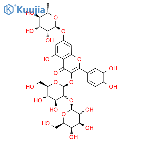 Quercetin 3-O-sophoroside-7-O-rhamnoside structure