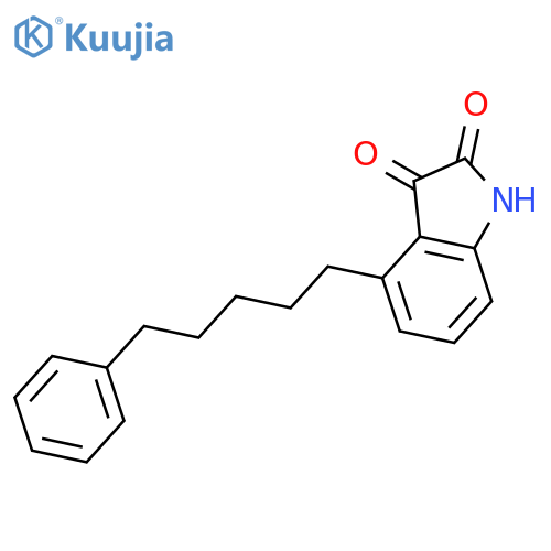 1H-Indole-2,3-dione,4-(5-phenylpentyl)- structure
