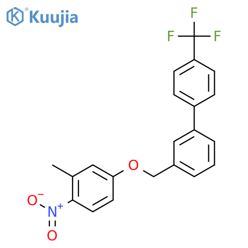 1,1'-Biphenyl, 3-[(3-methyl-4-nitrophenoxy)methyl]-4'-(trifluoromethyl)- structure