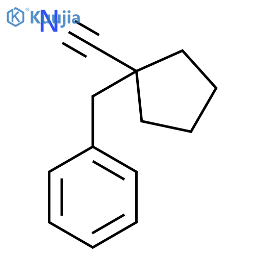 1-benzylcyclopentane-1-carbonitrile structure