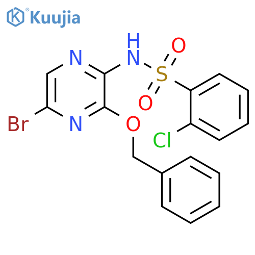 Benzenesulfonamide,N-[5-bromo-3-(phenylmethoxy)pyrazinyl]-2-chloro- structure