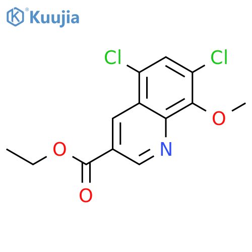 3-Quinolinecarboxylic acid, 5,7-dichloro-8-methoxy-, ethyl ester structure