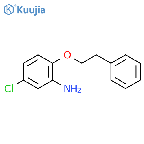 Benzenamine, 5-chloro-2-(2-phenylethoxy)- structure