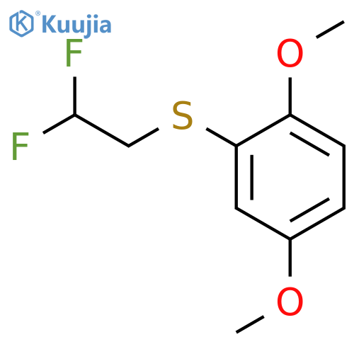 Benzene, 2-[(2,2-difluoroethyl)thio]-1,4-dimethoxy- structure