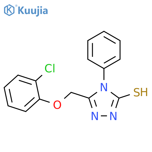 5-(2-chlorophenoxy)methyl-4-phenyl-4H-1,2,4-triazole-3-thiol structure