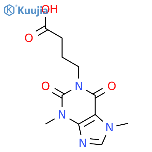 1-(3-Carboxypropyl)-3,7-dimethylxanthine structure
