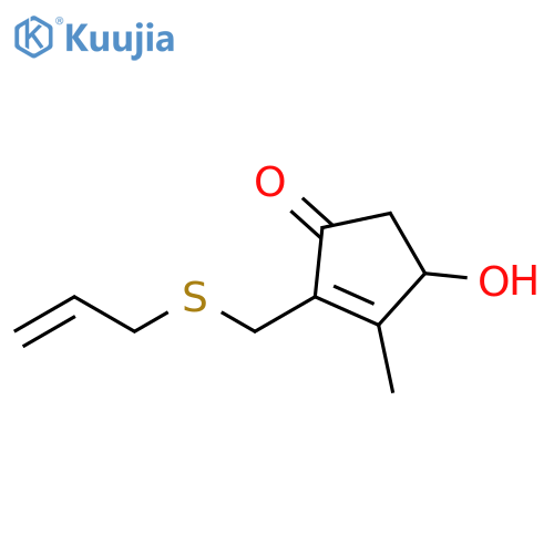 2-Cyclopenten-1-one, 4-hydroxy-3-methyl-2-[(2-propenylthio)methyl]- structure