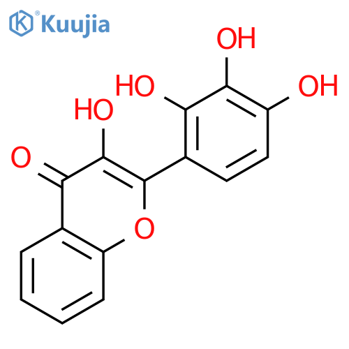 4H-1-Benzopyran-4-one, 3-hydroxy-2-(2,3,4-trihydroxyphenyl)- structure