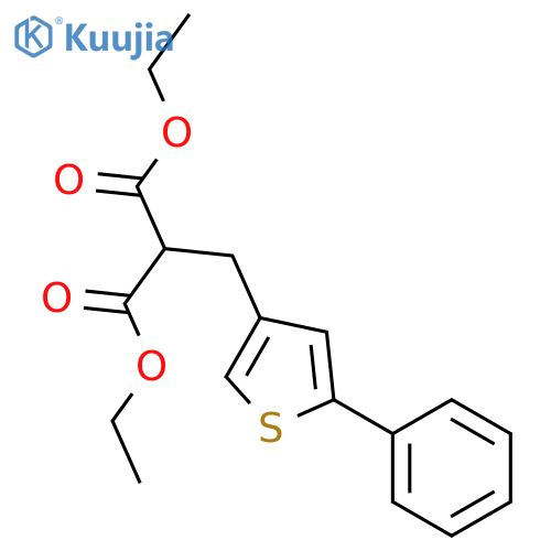 Propanedioic acid, [(5-phenyl-3-thienyl)methyl]-, diethyl ester structure