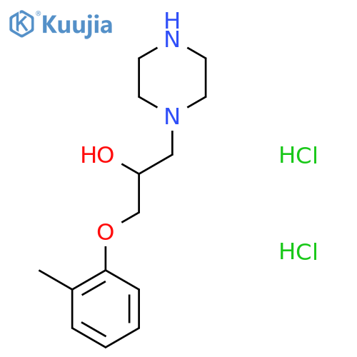1-(2-methylphenoxy)-3-piperazin-1-yl-propan-2-ol;dihydrochloride structure