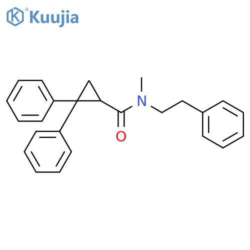 Cyclopropanecarboxamide, N-methyl-2,2-diphenyl-N-(2-phenylethyl)- structure