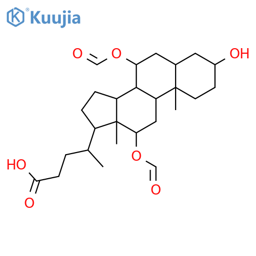 3a-Hydroxy-7a,12a-diformyloxy-5b-cholan-24-oic acid structure