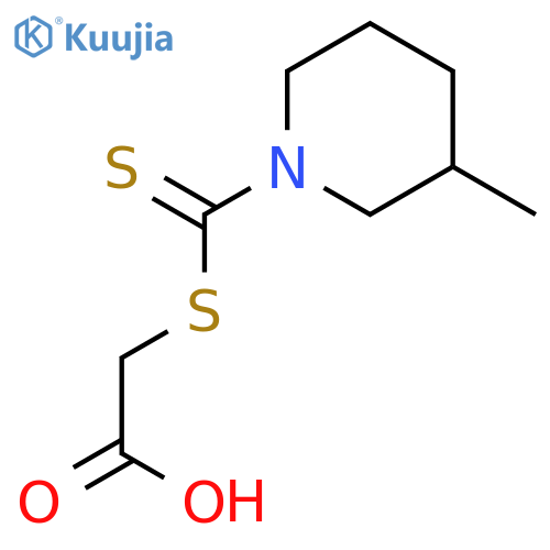 2-(3-methylpiperidine-1-carbothioylsulfanyl)acetic acid structure