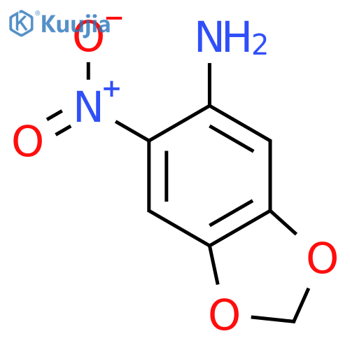 6-nitro-2H-1,3-benzodioxol-5-amine structure