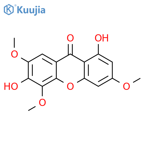 1,6-dihydroxy-3,5,7-trimethoxy-Xanthone structure