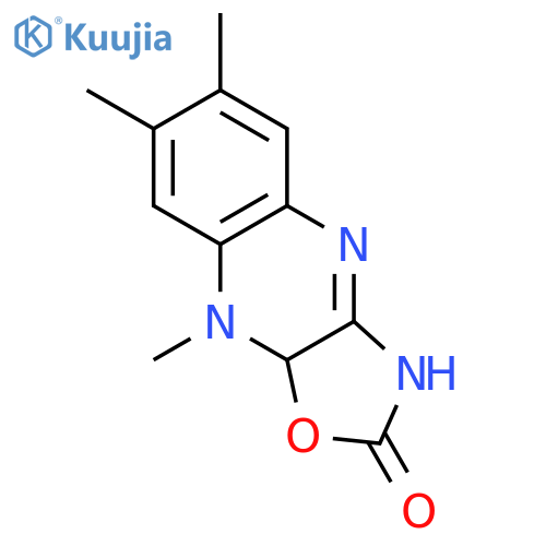 Oxazolo[4,5-b]quinoxalin-2(3H)-one, 9,9a-dihydro-6,7,9-trimethyl- structure