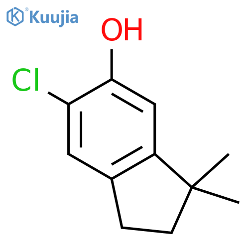 1H-Inden-5-ol, 6-chloro-2,3-dihydro-3,3-dimethyl- structure