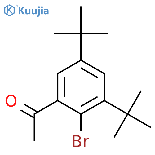 Ethanone, 1-[2-bromo-3,5-bis(1,1-dimethylethyl)phenyl]- structure