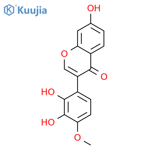 4H-1-Benzopyran-4-one,3-(2,3-dihydroxy-4-methoxyphenyl)-7-hydroxy- structure