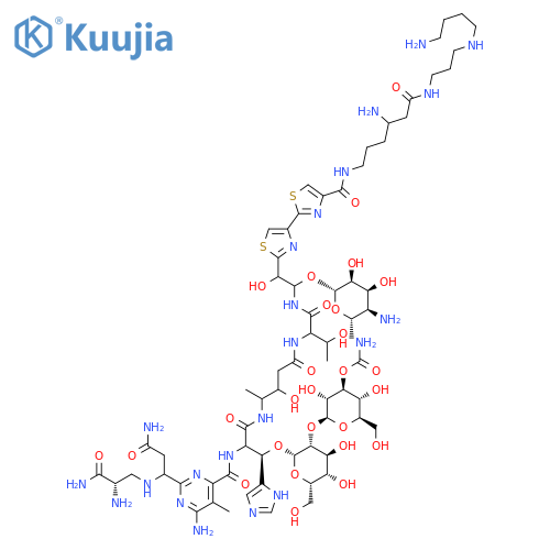 Bleomycinamide,N1-[4-amino-6-[[3-[(4-aminobutyl)amino]propyl]amino]-6-oxohexyl]-13-[(4-amino-4,6-dideoxy-a-L-talopyranosyl)oxy]-19-demethyl-12-hydroxy- structure