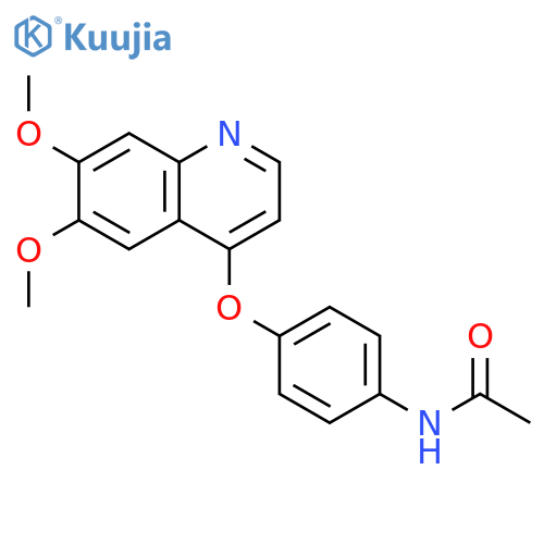 Acetamide, N-[4-[(6,7-dimethoxy-4-quinolinyl)oxy]phenyl]- structure