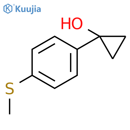1-4-(methylsulfanyl)phenylcyclopropan-1-ol structure