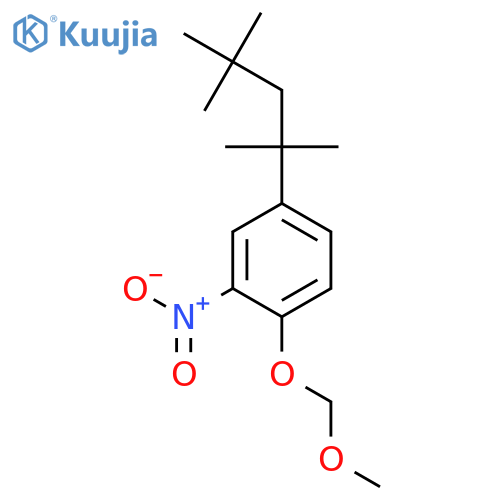 Benzene, 1-(methoxymethoxy)-2-nitro-4-(1,1,3,3-tetramethylbutyl)- structure