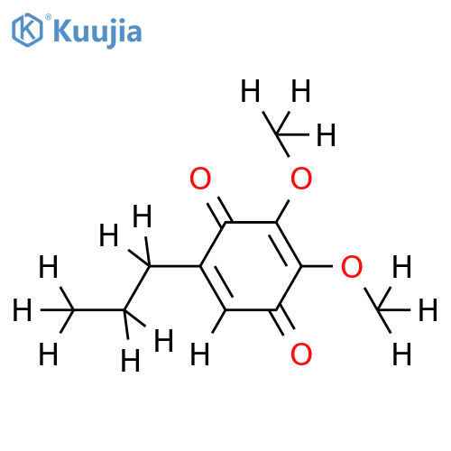2,3-Dimethoxy-5-propyl-1,4-benzochinon structure