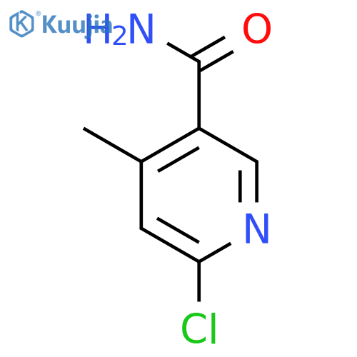 3-Pyridinecarboxamide, 6-chloro-4-methyl- structure