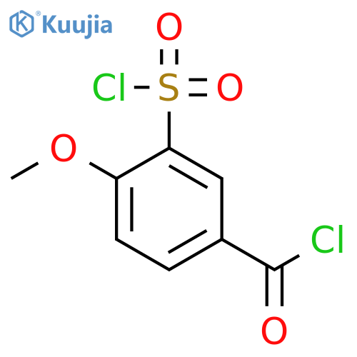 Benzoyl chloride, 3-(chlorosulfonyl)-4-methoxy- structure