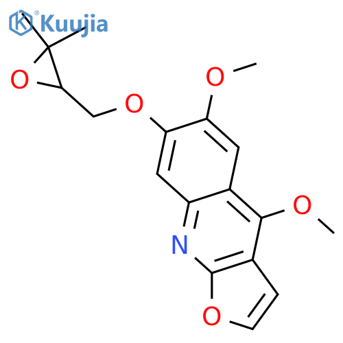 Furo[2,3-b]quinoline-4,6,7-triol; OH-form, 7-O-(2ξ,3-Epoxy-3-methylbutyl), 4,6-di-Me ether structure