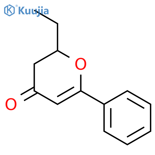 4H-Pyran-4-one, 2-ethyl-2,3-dihydro-6-phenyl- structure