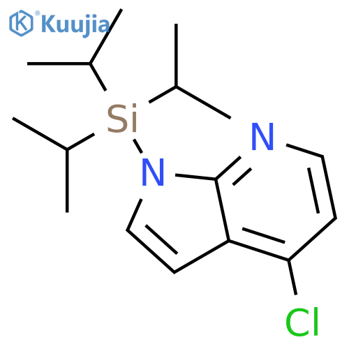 4-chloro-1-[tris(propan-2-yl)silyl]-1H-pyrrolo[2,3-b]pyridine structure