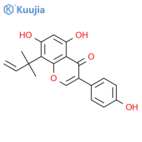 4H-1-Benzopyran-4-one,8-(1,1-dimethyl-2-propenyl)-5,7-dihydroxy-3-(4-hydroxyphenyl)- structure