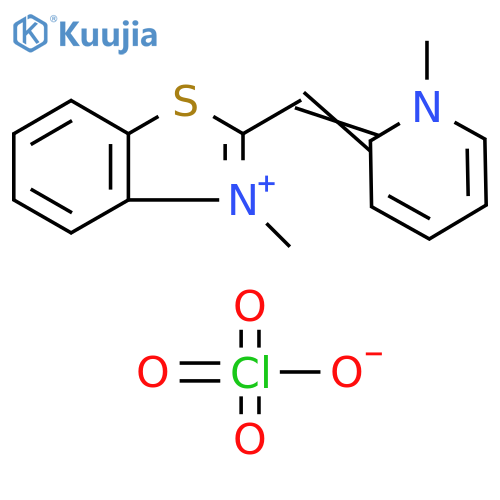 Benzothiazolium, 3-methyl-2-[(1-methyl-2(1H)-pyridinylidene)methyl]-,perchlorate structure