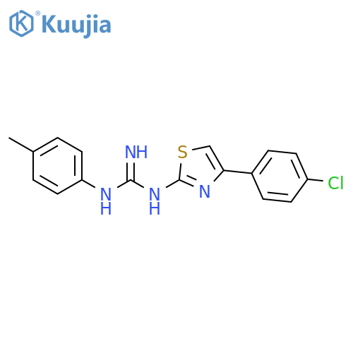 GUANIDINE, N-[4-(4-CHLOROPHENYL)-2-THIAZOLYL]-N'-(4-METHYLPHENYL)- structure