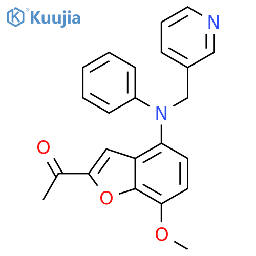 Ethanone,1-[7-methoxy-4-[phenyl(3-pyridinylmethyl)amino]-2-benzofuranyl]- structure
