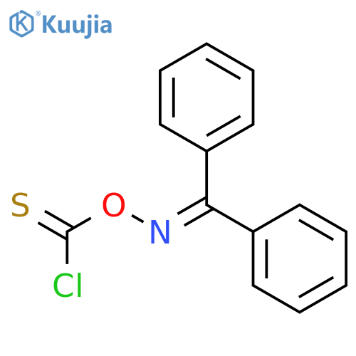 Methanone, diphenyl-, O-(chlorothioxomethyl)oxime structure