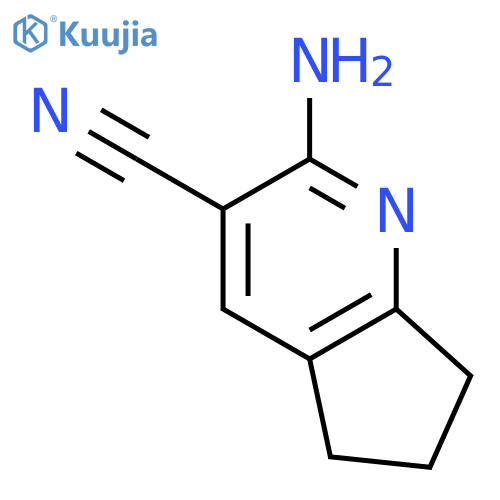 2-amino-5H,6H,7H-cyclopentabpyridine-3-carbonitrile structure