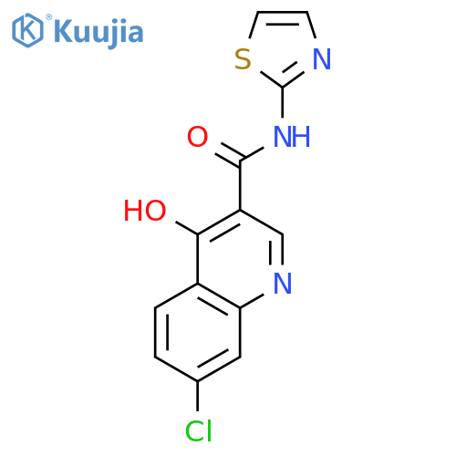 3-Quinolinecarboxamide, 7-chloro-4-hydroxy-N-2-thiazolyl- structure