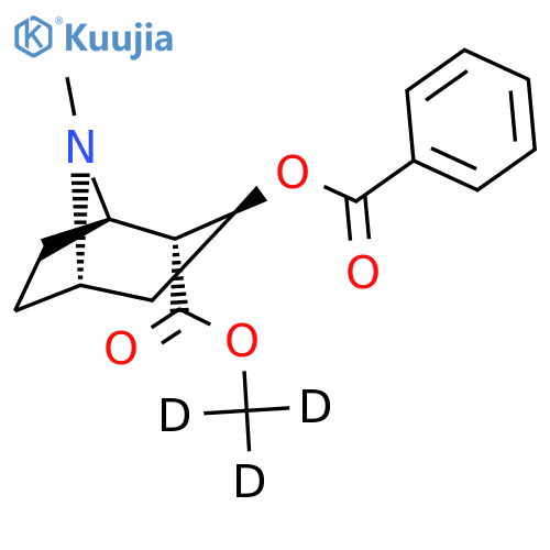 8-Azabicyclo[3.2.1]octane-2-carboxylicacid, 3-(benzoyloxy)-8-methyl-, methyl-d3 ester, (1R,2R,3S,5S)- (9CI) structure