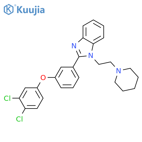 1H-Benzimidazole,2-[3-(3,4-dichlorophenoxy)phenyl]-1-[2-(1-piperidinyl)ethyl]- structure