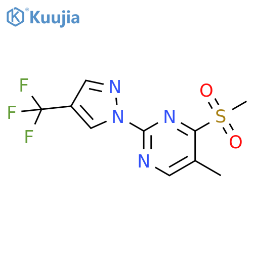Pyrimidine,5-methyl-4-(methylsulfonyl)-2-[4-(trifluoromethyl)-1H-pyrazol-1-yl]- structure
