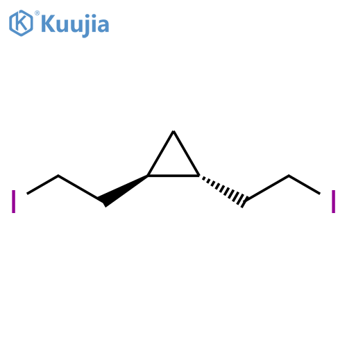 Cyclopropane, 1,2-bis(2-iodoethyl)-, (1R,2R)-rel- structure