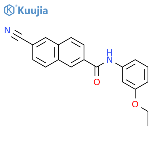 2-Naphthalenecarboxamide, 6-cyano-N-(3-ethoxyphenyl)- structure