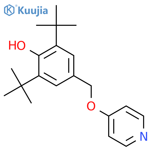 PHENOL, 2,6-BIS(1,1-DIMETHYLETHYL)-4-[(4-PYRIDINYLOXY)METHYL]- structure