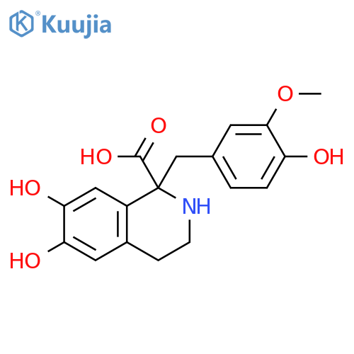 1-Isoquinolinecarboxylic acid, 1,2,3,4-tetrahydro-6,7-dihydroxy-1-[(4-hydroxy-3-methoxyphenyl)methyl]- structure